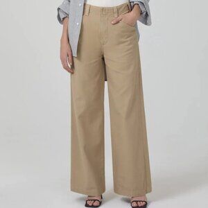 Citizens of Humanity Paloma Utility Trousers Wide Leg Pants Khaki